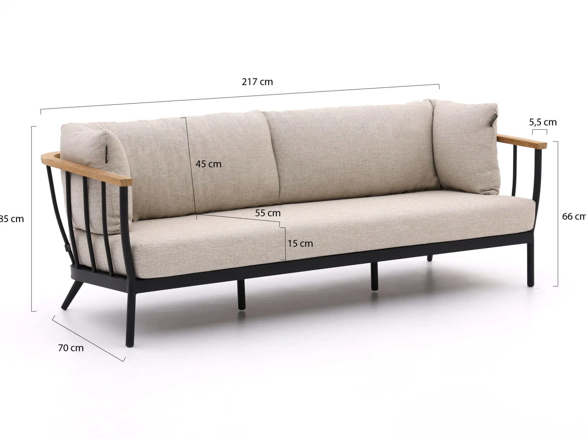 Apple Bee Condor/Tonga stoel-bank loungeset 5-delig 6-zits