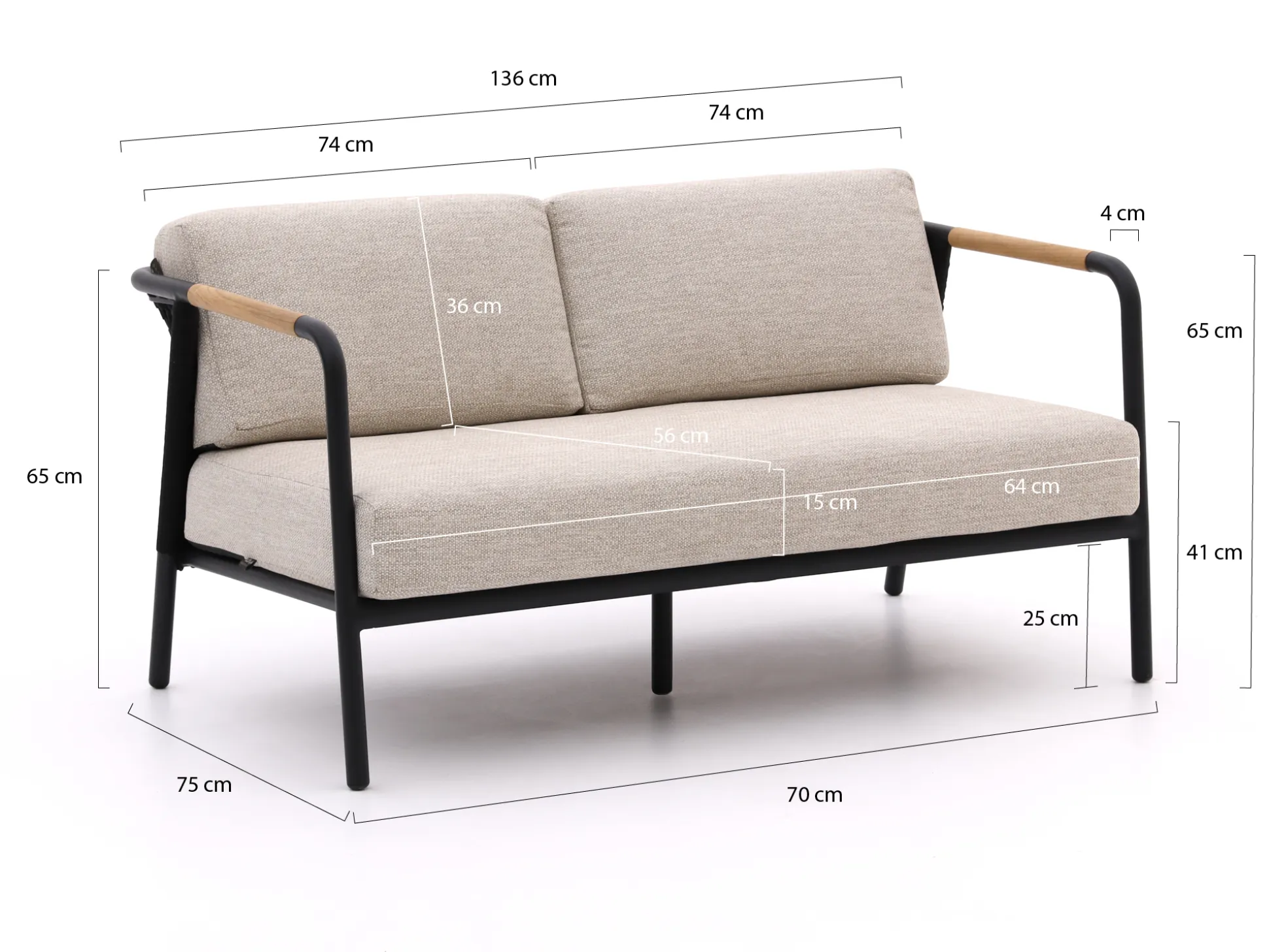 Apple Bee Elle lounge tuinbank 136cm