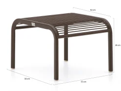 Apple Bee Hawaii lounge tuinstoel stapelbaar met voetenbank