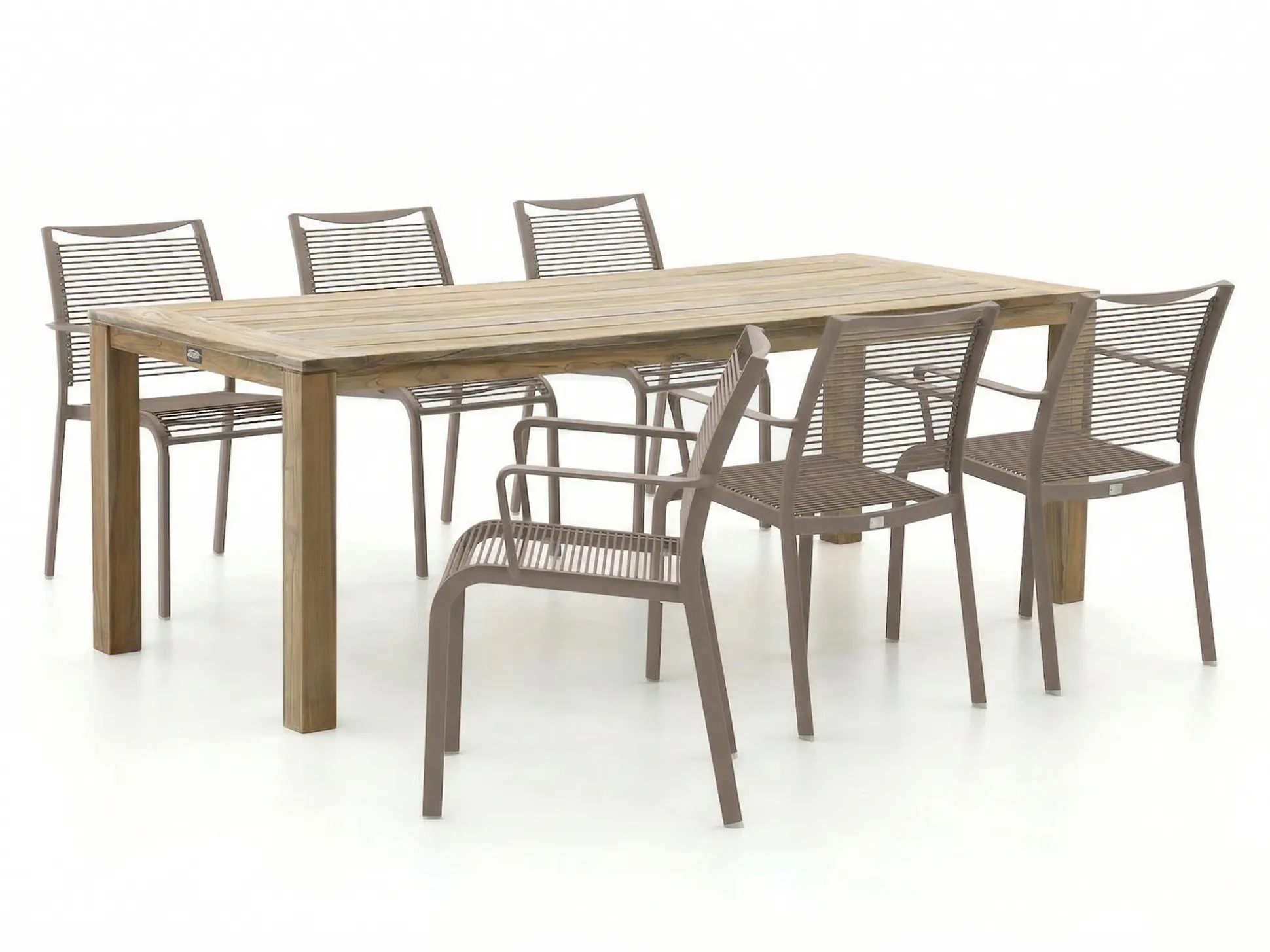 Apple Bee Hawaii/ROUGH-S 220cm dining tuinset 7-delig stapelbaar
