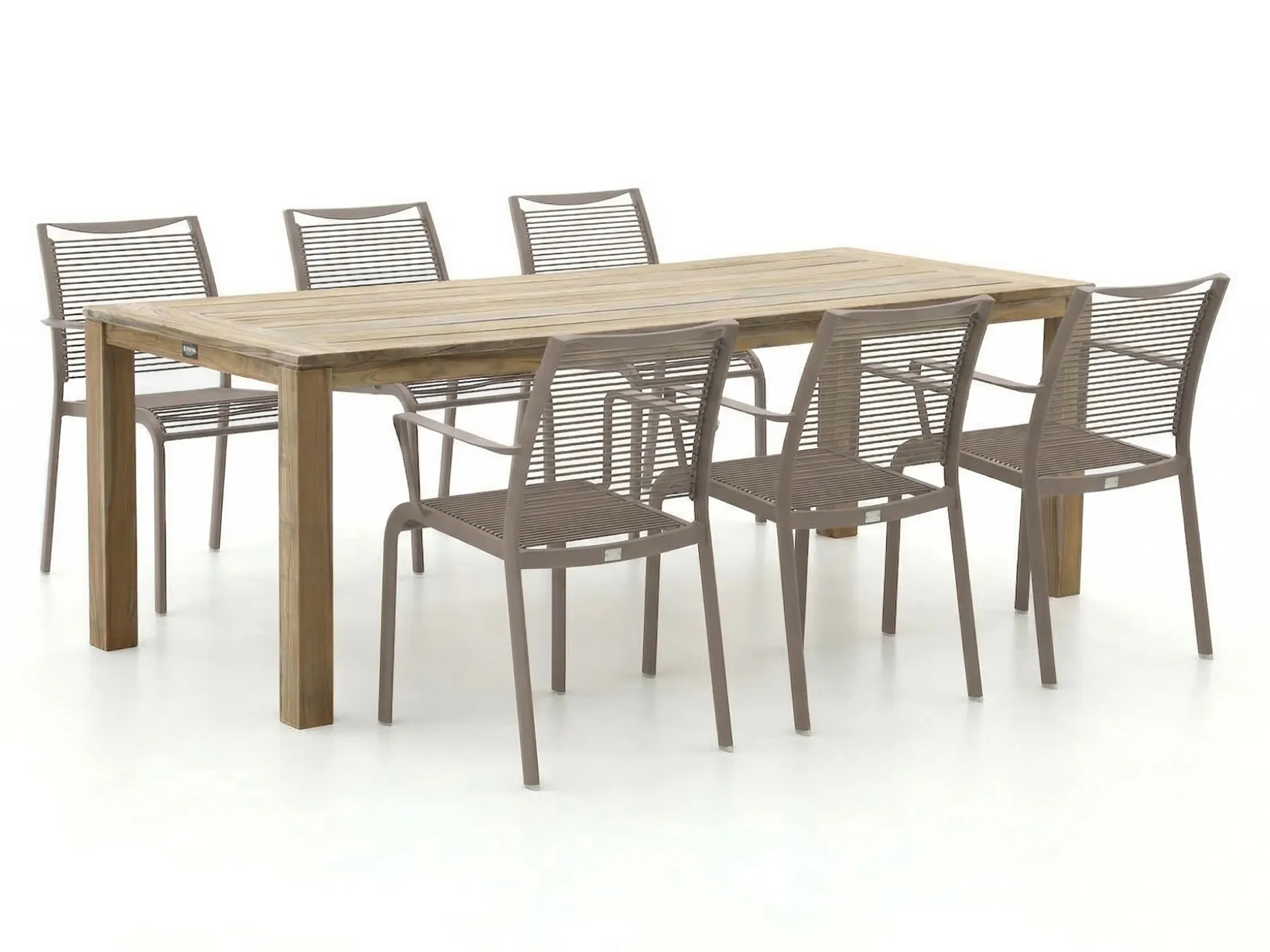 Apple Bee Hawaii/ROUGH-S 220cm dining tuinset 7-delig stapelbaar