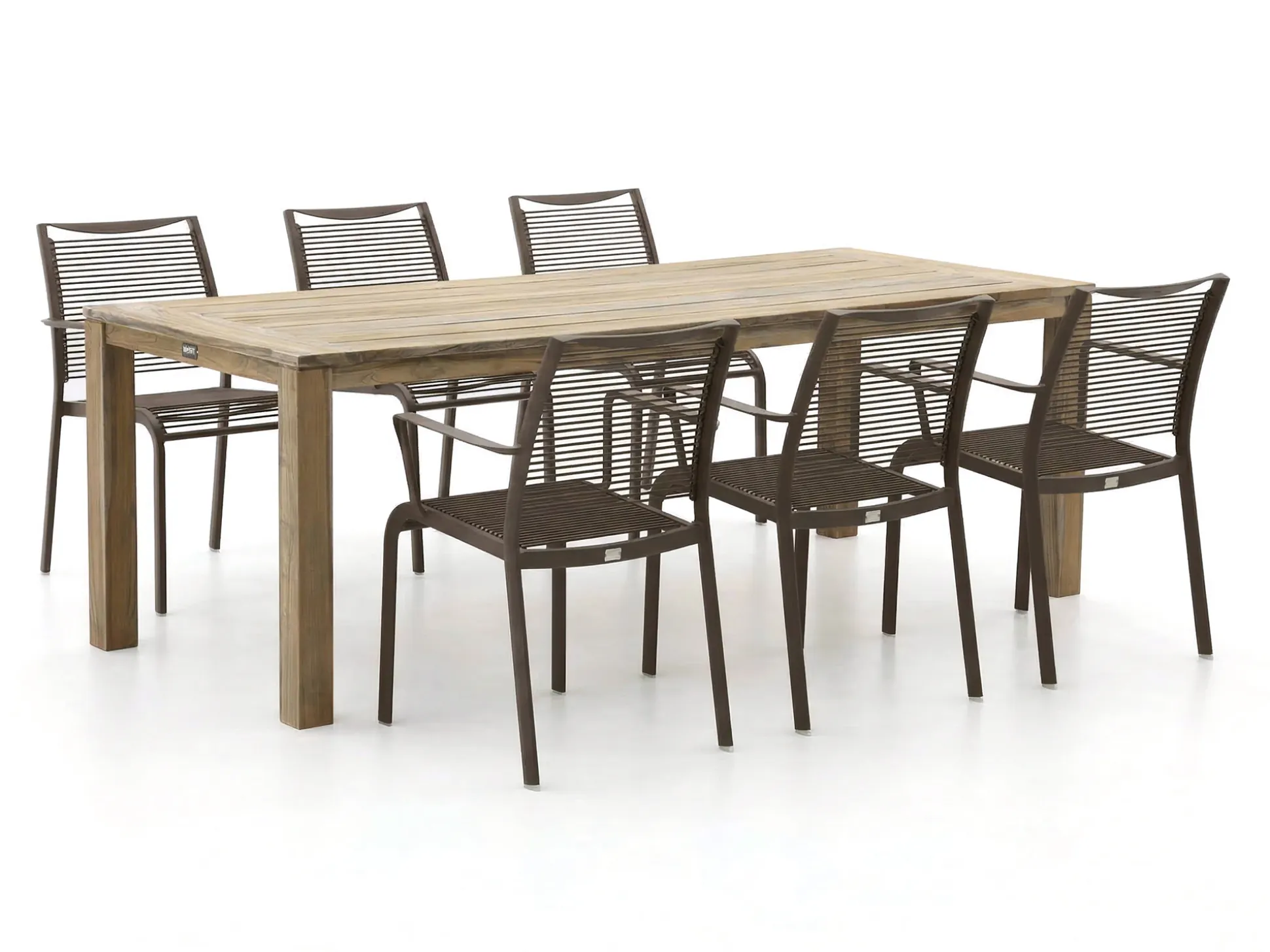 Apple Bee Hawaii/ROUGH-S 220cm dining tuinset 7-delig stapelbaar