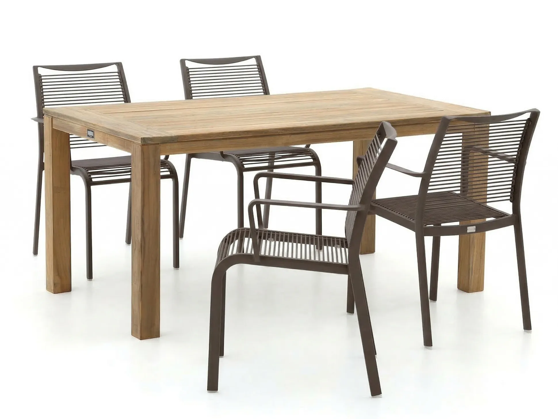 Apple Bee Hawaii/ROUGH-S 160cm dining tuinset 5-delig stapelbaar