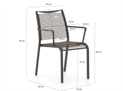 Apple Bee Hawaii/ROUGH-S 160cm dining tuinset 5-delig stapelbaar