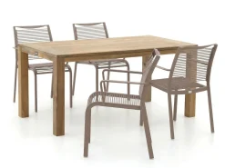 Apple Bee Hawaii/ROUGH-S 160cm dining tuinset 5-delig stapelbaar