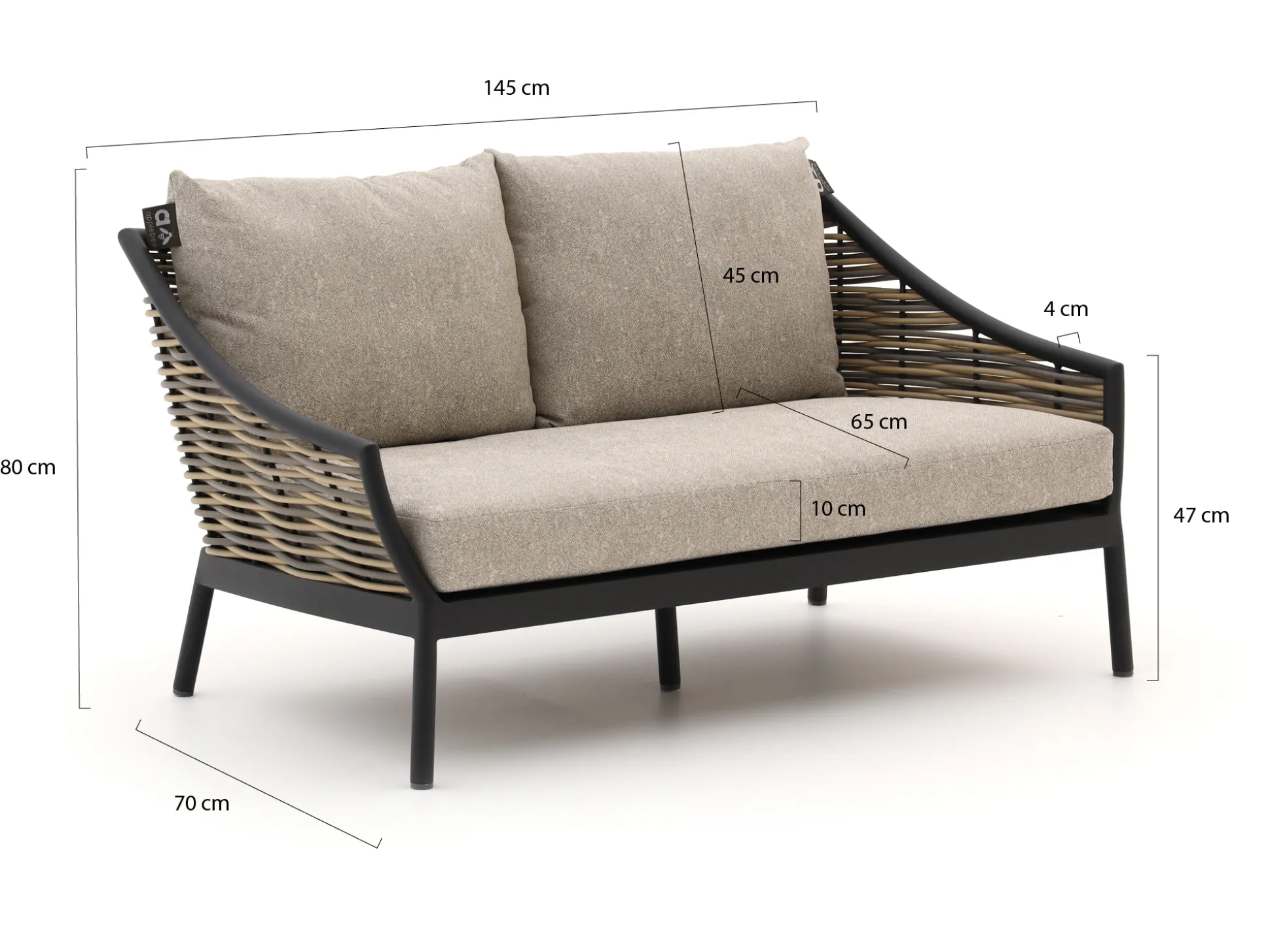 Apple Bee Milou lounge tuinbank 2-zits 145cm
