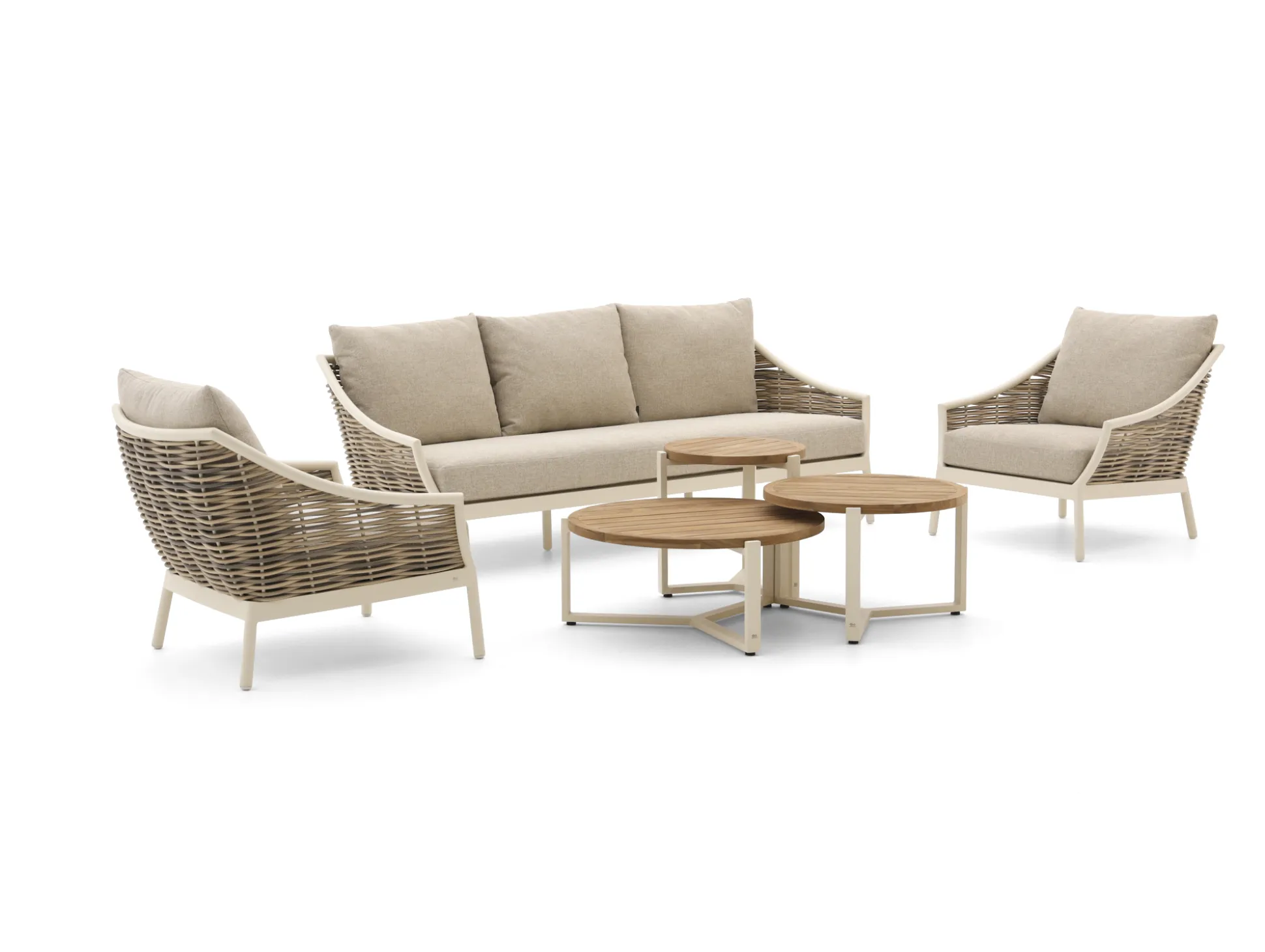 Apple Bee Milou/Monaco stoel-bank loungeset 6-delig 5-zits