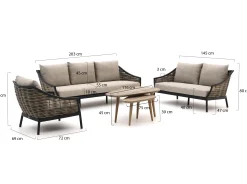 Apple Bee Milou/ROUGH-K stoel-bank loungeset 5-delig