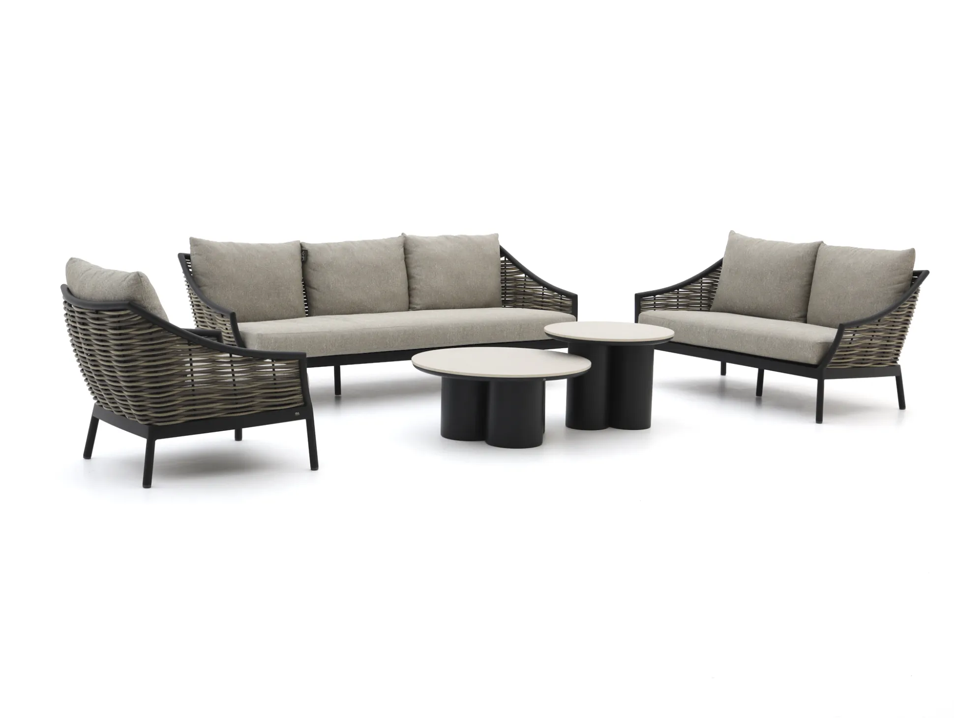 Apple Bee Milou/Tonga stoel-bank loungeset 5-delig 6-zits