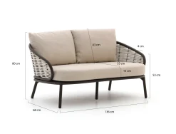 Apple Bee Pine Key lounge tuinbank 2-zits 152cm