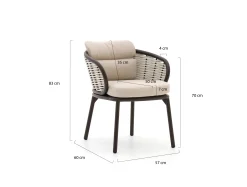 Apple Bee Pine Key/Melville ø 140cm dining tuinset 5-delig
