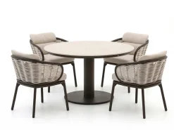 Apple Bee Pine Key/Melville ø 140cm dining tuinset 5-delig