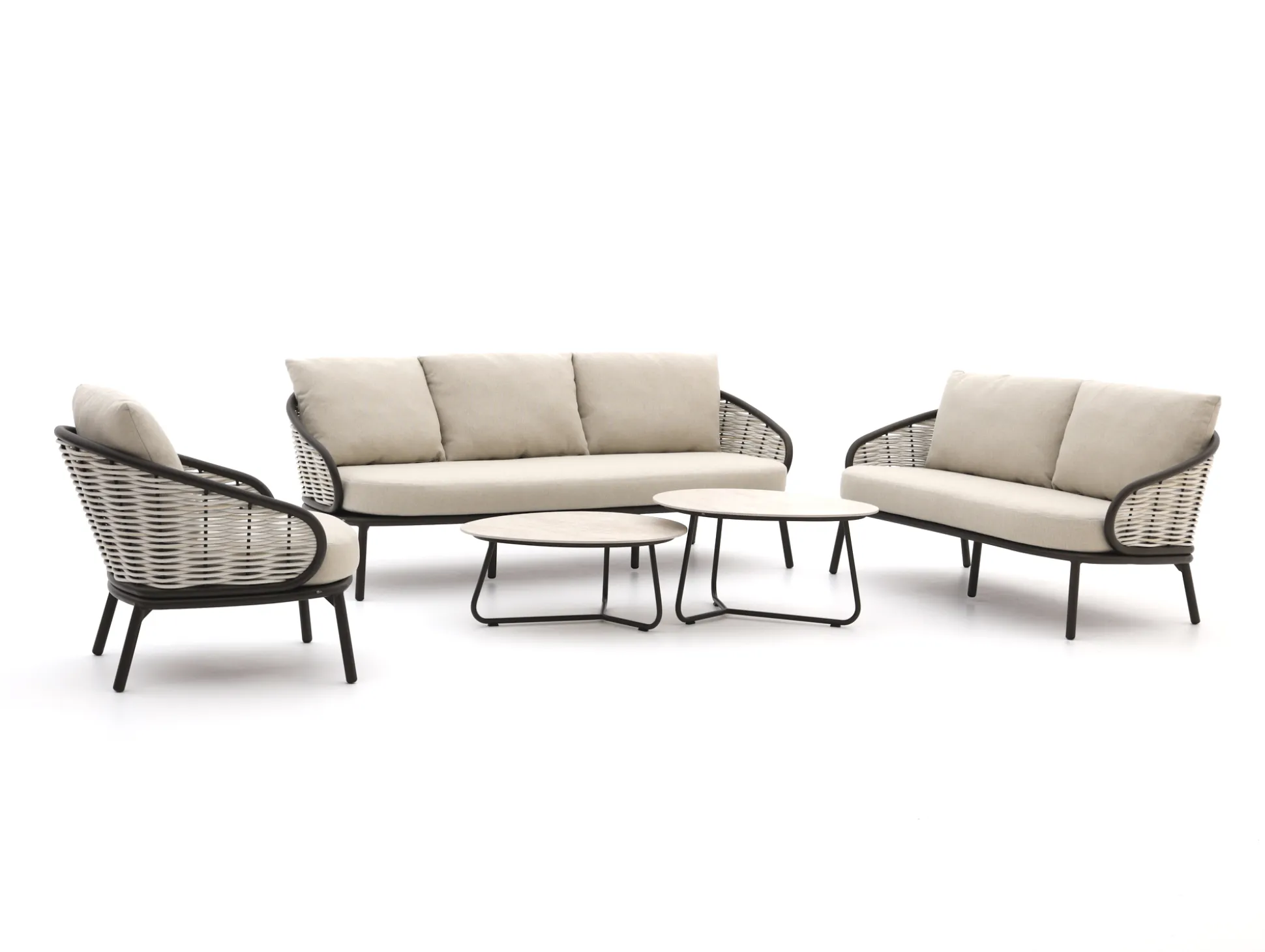 Apple Bee Pine Key stoel-bank loungeset 5-delig 6-zits