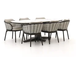 Apple Bee Pine Key/Zanzibar Deens Ovaal 220cm dining tuinset 7-delig