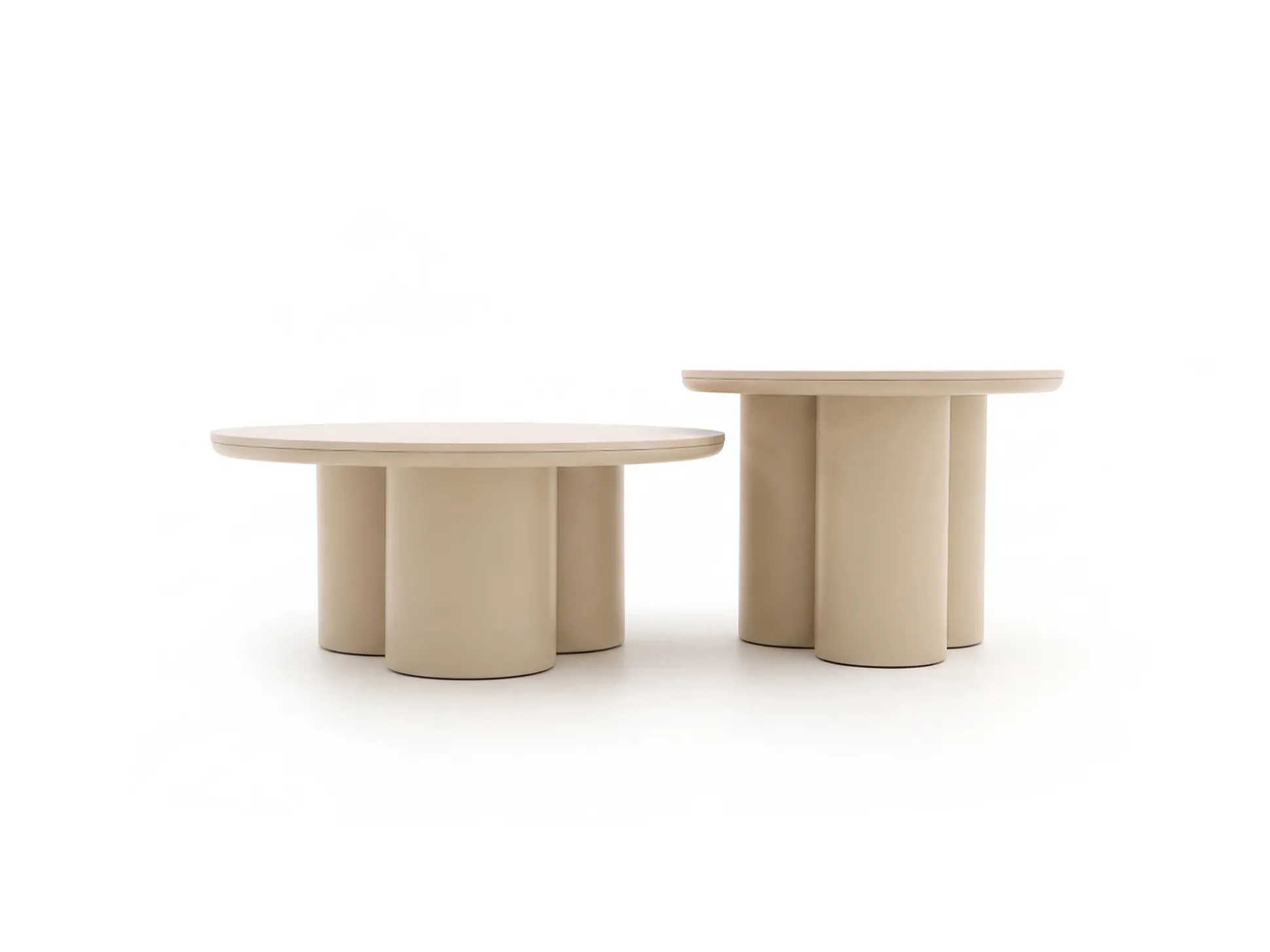 Apple Bee Tonga bijzet tuintafelset ø 80cm (h: 36cm)/ø 60cm (h: 44cm)