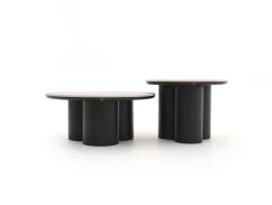 Apple Bee Tonga bijzet tuintafelset ø 80cm (h: 36cm)/ø 60cm (h: 44cm)