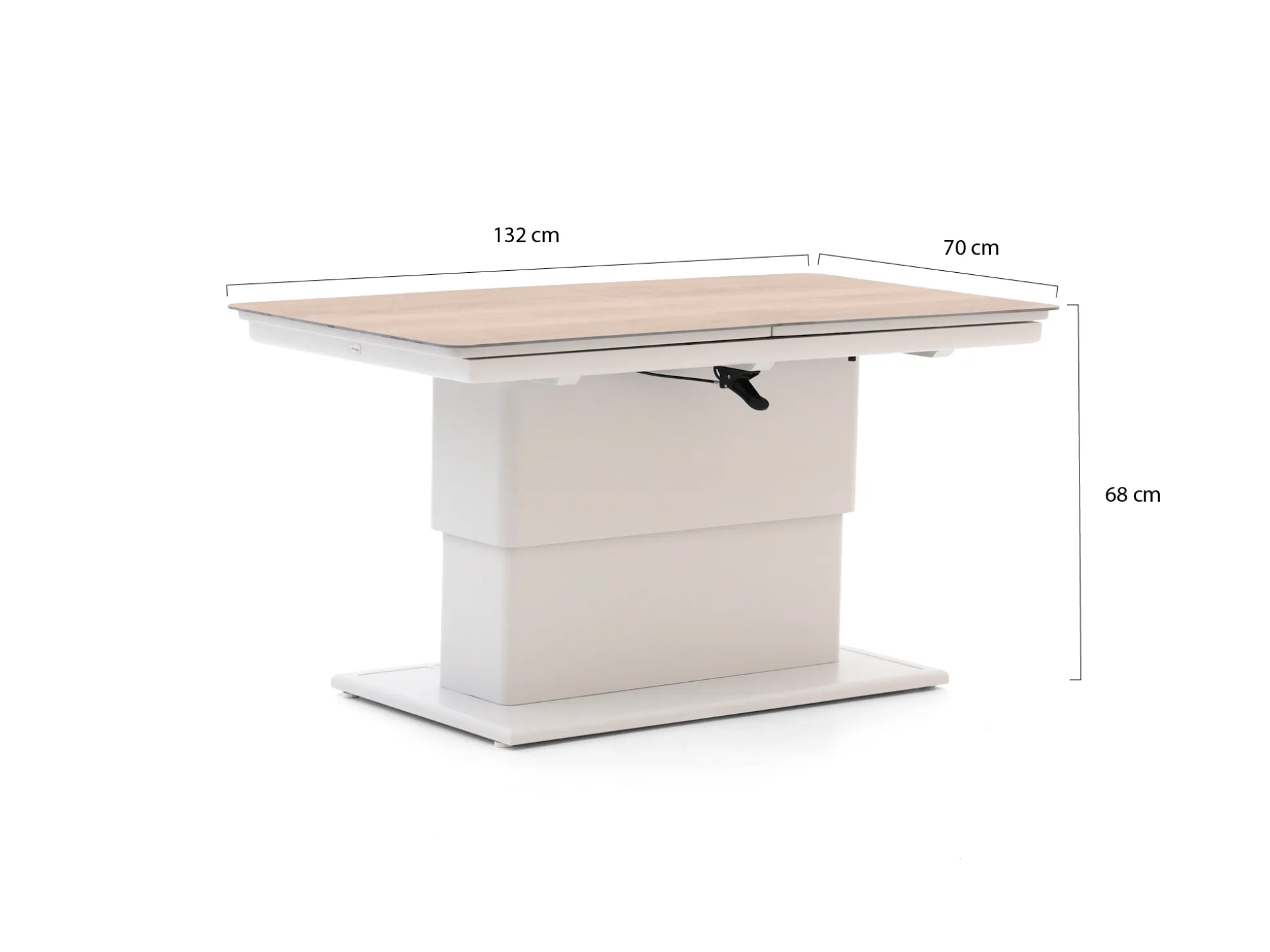 Bellagio Alimini lounge/dining tuintafel 132/182x70x51/67.5cm verstelbaar uitschuifbaar