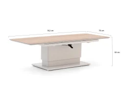 Bellagio Alimini lounge/dining tuintafel 132/182x70x51/67.5cm verstelbaar uitschuifbaar