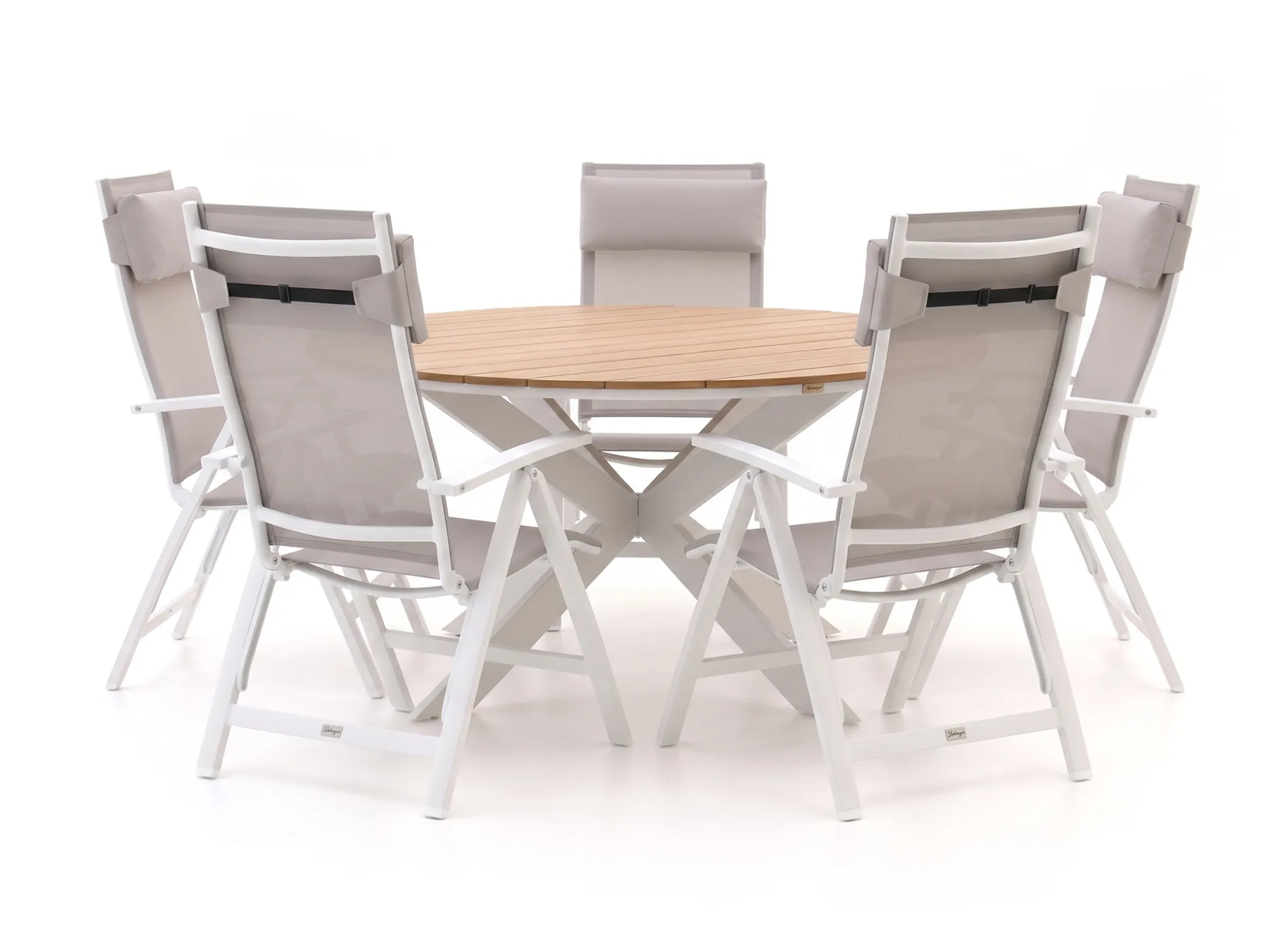 Bellagio Avenza/Fidenza ø149cm dining tuinset 6-delig verstelbaar