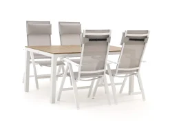 Bellagio Avenza/Fidenza 160cm dining tuinset 5-delig verstelbaar
