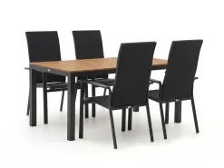Bellagio Avio/Fidenza 160cm dining tuinset 5-delig stapelbaar