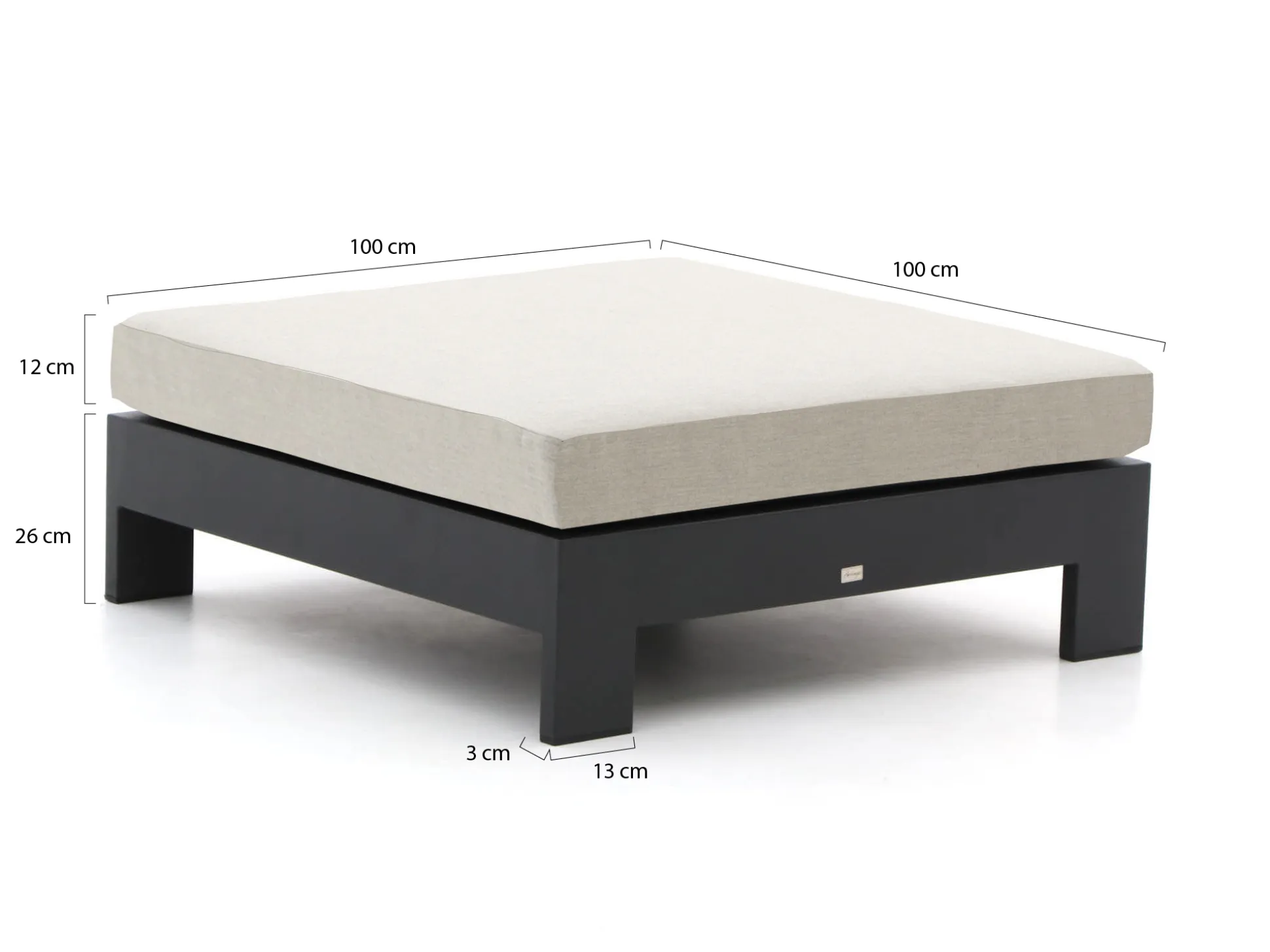 Bellagio Avolo lounge voetenbank 100x100x26cm