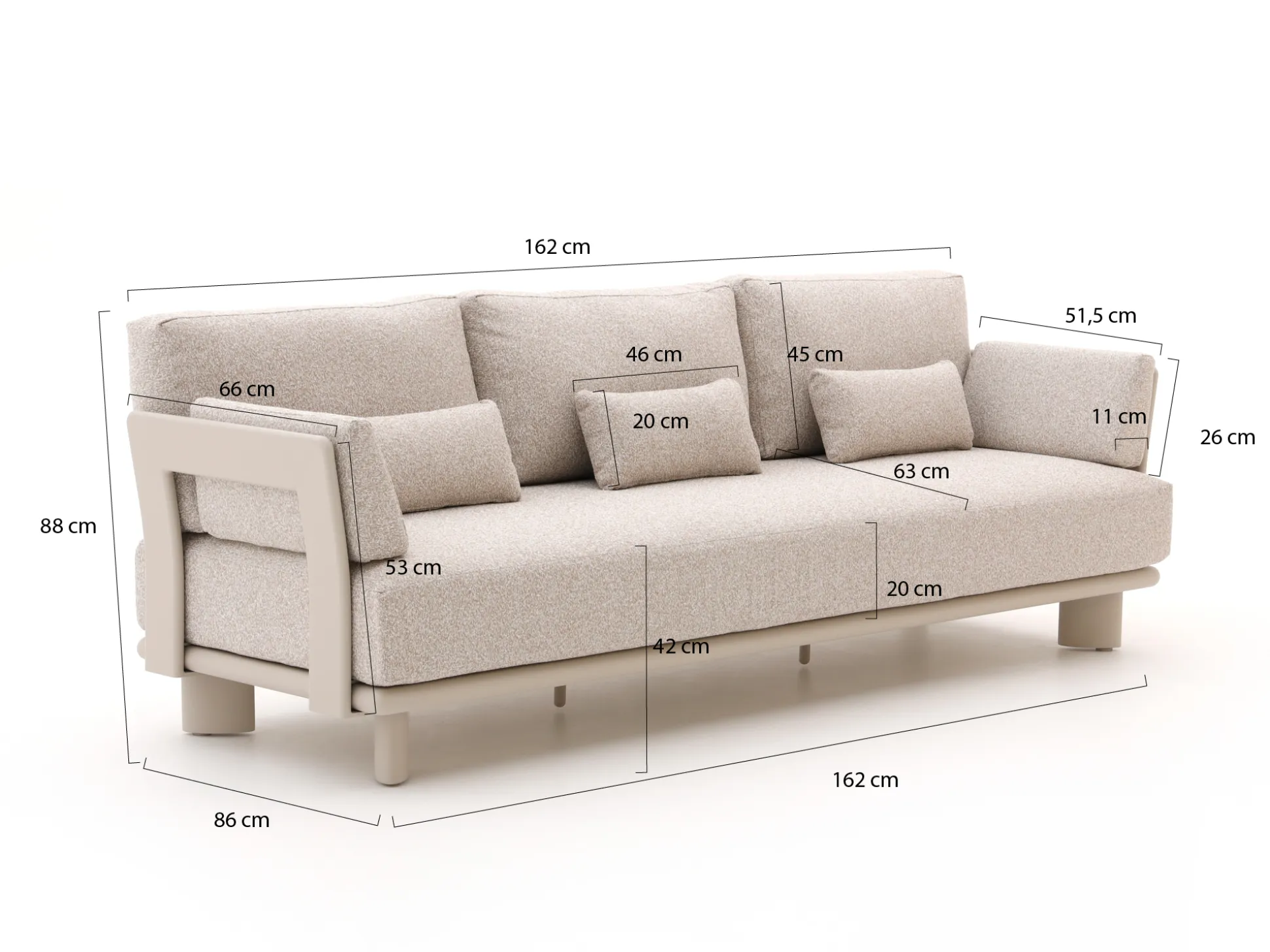 Bellagio Battuello hoek loungeset 4-delig