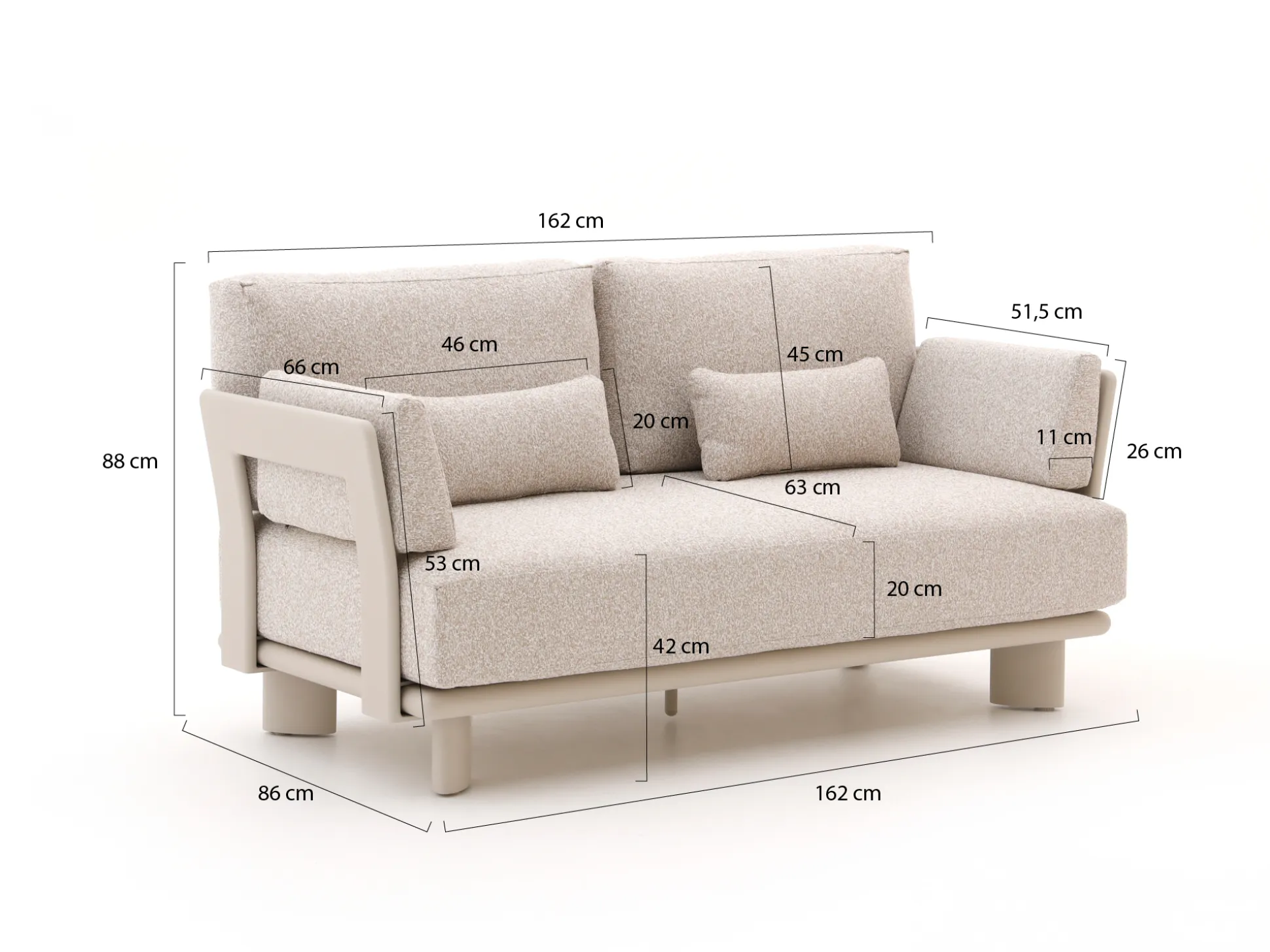 Bellagio Battuello hoek loungeset 5-delig