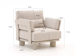 Bellagio Battuello hoek loungeset 5-delig