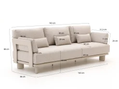 Bellagio Battuello lounge tuinbank 3-zits 240cm