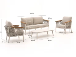 Bellagio Birgi Novo stoel-bank loungeset 4-delig