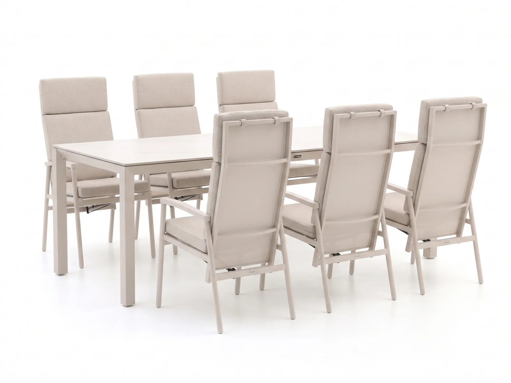 Bellagio Bondeno/Sestino 220cm dining tuinset 7-delig verstelbaar