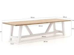 Bellagio Bresimo dining tuintafel 330x100cm