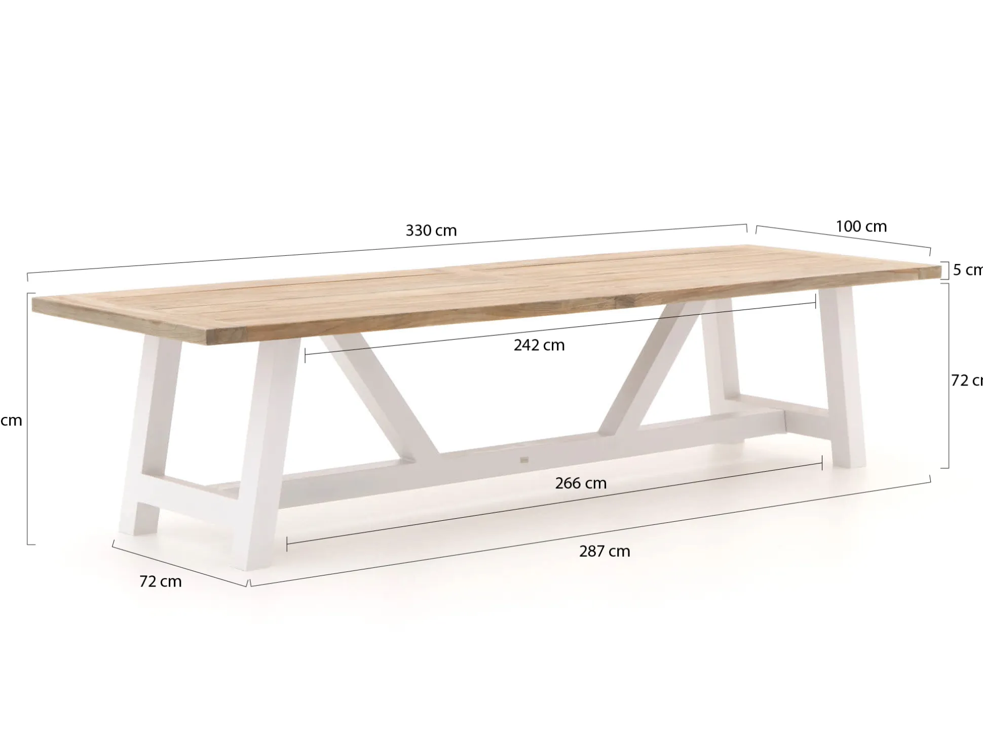 Bellagio Bresimo dining tuintafel 330x100cm