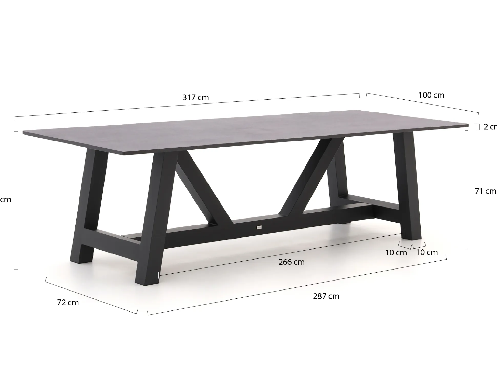 Bellagio Bresimo dining tuintafel 317x100cm