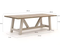 Bellagio Bresimo dining tuintafel 260x100cm