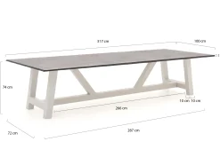 Bellagio Bresimo dining tuintafel 317x100cm