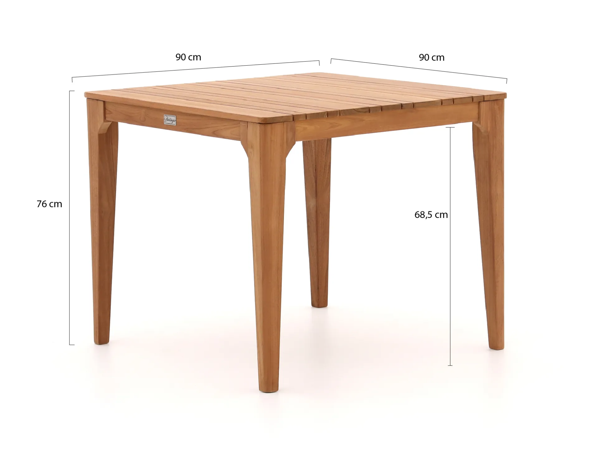 Bellagio Bruca dining tuintafel 90x90x76cm