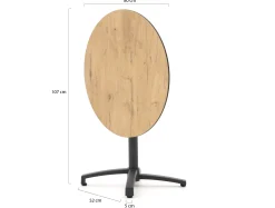 Bellagio Canzo klaptafel ø 80cm (h:73cm)