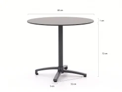 Bellagio Canzo klaptafel ø80cm (h:73cm)