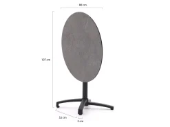 Bellagio Canzo klaptafel ø 80cm (h:73cm)