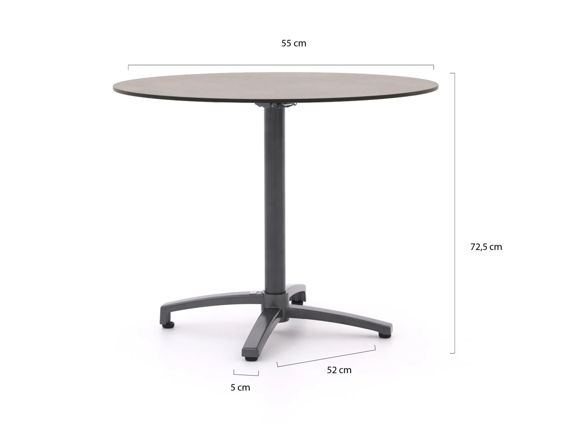 Bellagio Canzo klaptafel ø80cm (h:73cm)