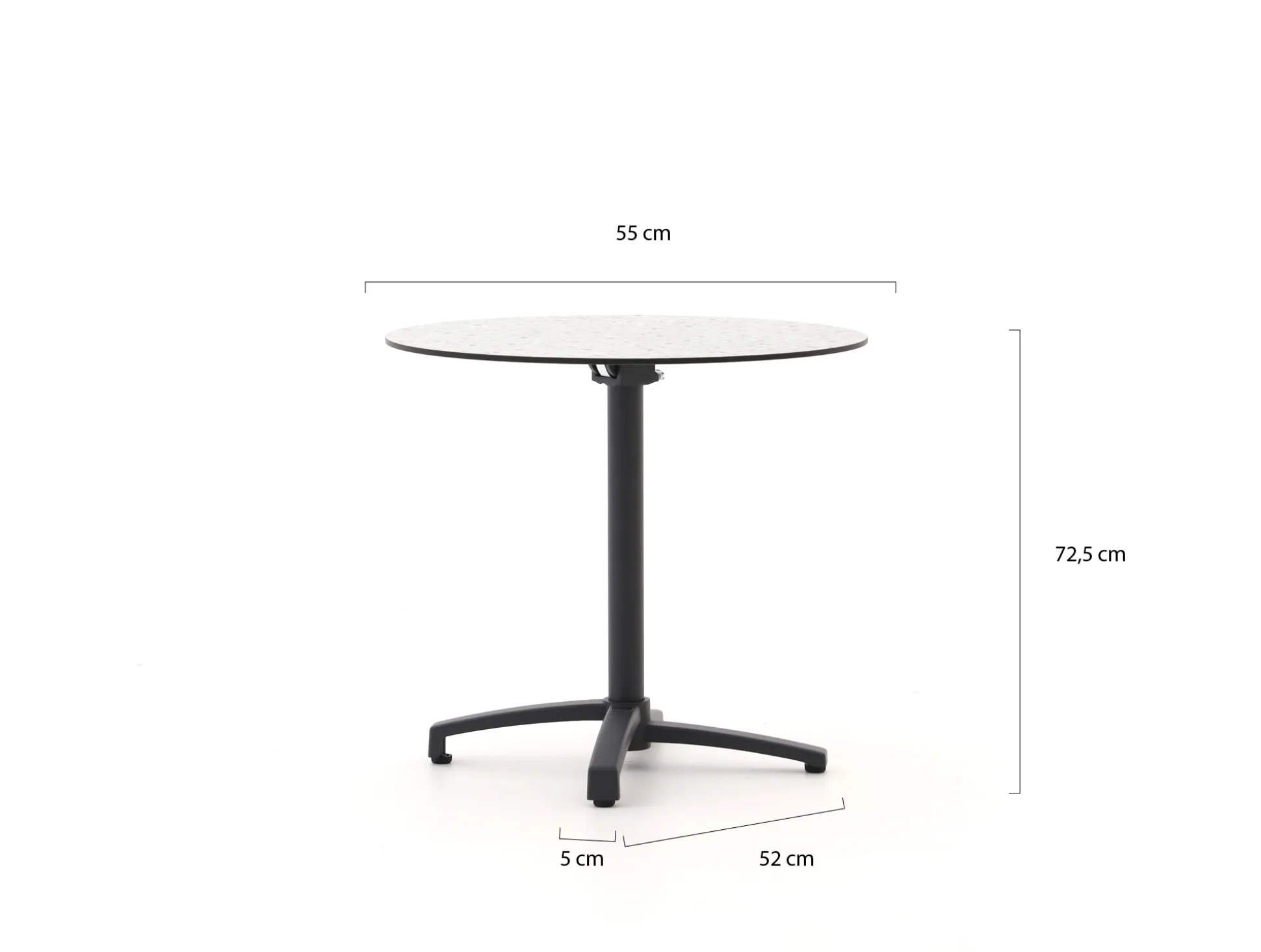 Bellagio Canzo klaptafel ø80cm (h:73cm)