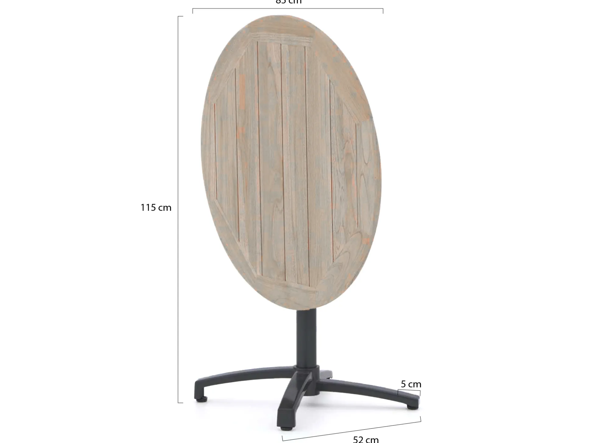 Bellagio Canzo klaptafel ø 85cm (h:75cm)