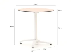 Bellagio Canzo klaptafel ø 80cm (h:73cm)