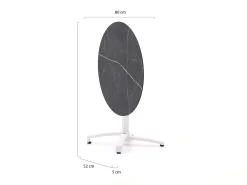 Bellagio Canzo klaptafel ø80cm (h:73cm)