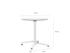 Bellagio Canzo klaptafel ø80cm (h:73cm)