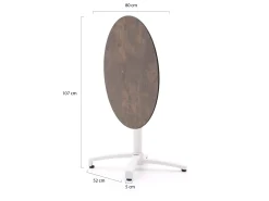 Bellagio Canzo klaptafel ø80cm (h:73cm)
