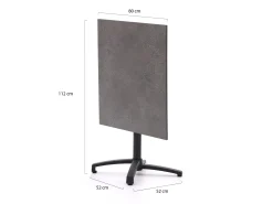 Bellagio Canzo klaptafel 80x80x73cm