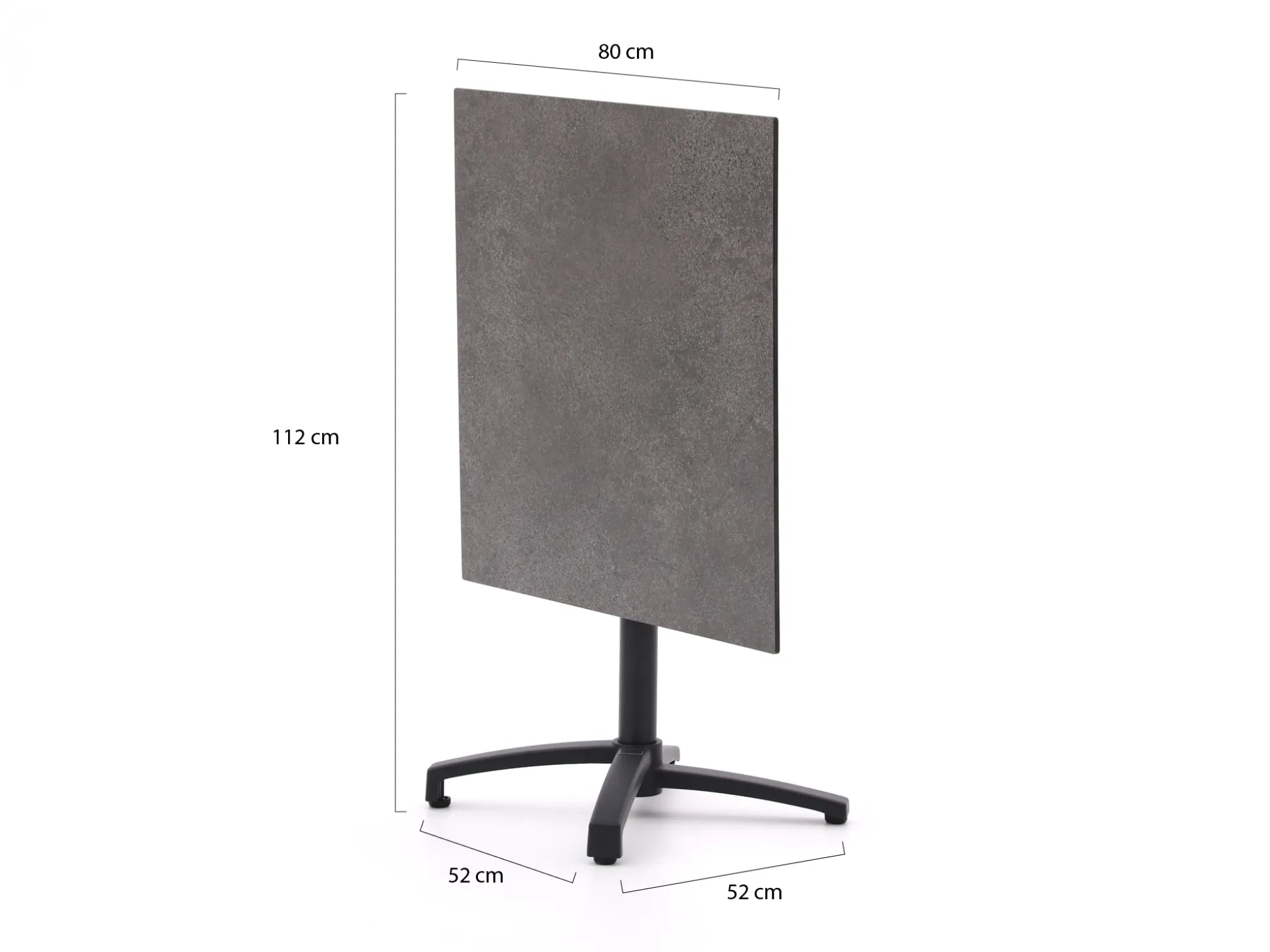 Bellagio Canzo klaptafel 80x80x73cm